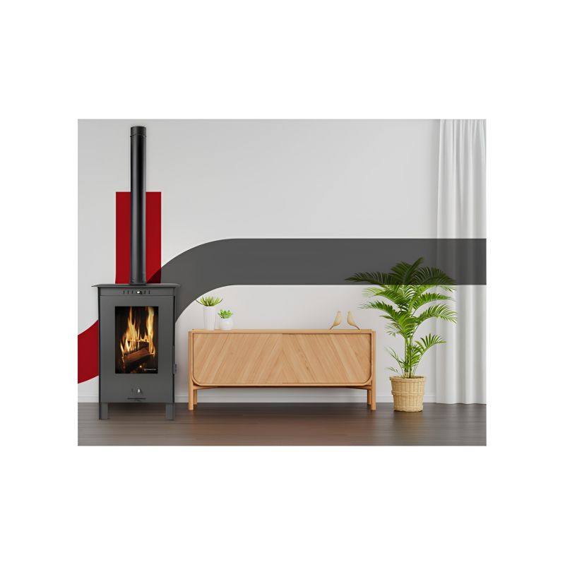 Estufa de Leña Theca 452 Ecodesign 8,5 kW Doble Combustión - 23003111