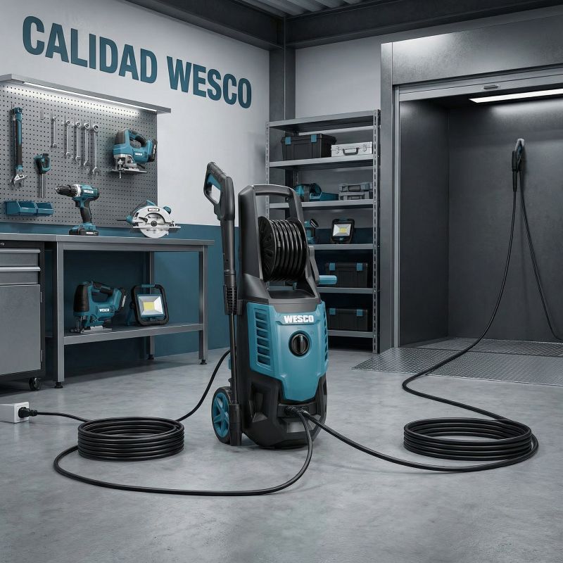 Hidrolimpiadora WESCO WS8675 1800 W 100/150 bar 420 l/h con manguera de 8 m
