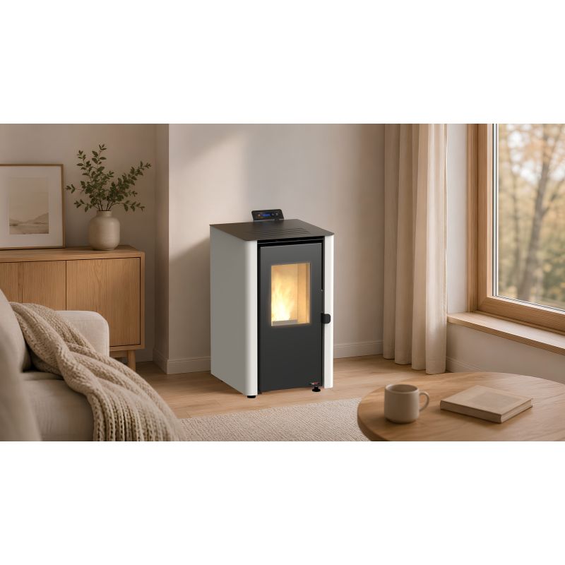 Estufa Pellet Prime 7Kw Blanca Solzaima - PA3053P039