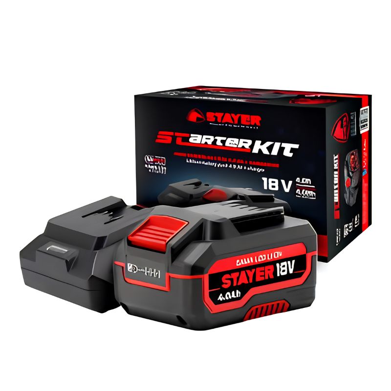 Soplador a batería Stayer VENTO XR L20 18 V con batería 4,0 Ah y cargador - 1.4475
