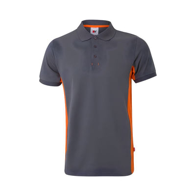 Polo Manga Corta Gris/Naranja Velilla - 105504