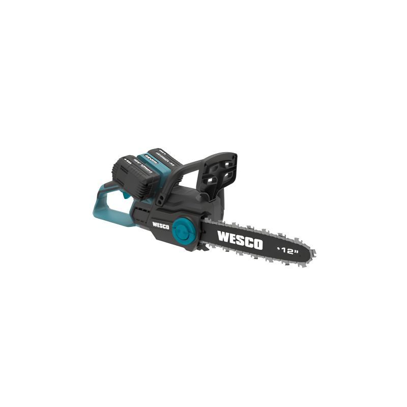 Motosierra a Batería WESCO WS8303 2 x 18 V 30 cm con 2 Baterías 4,0 Ah y Cargador Doble