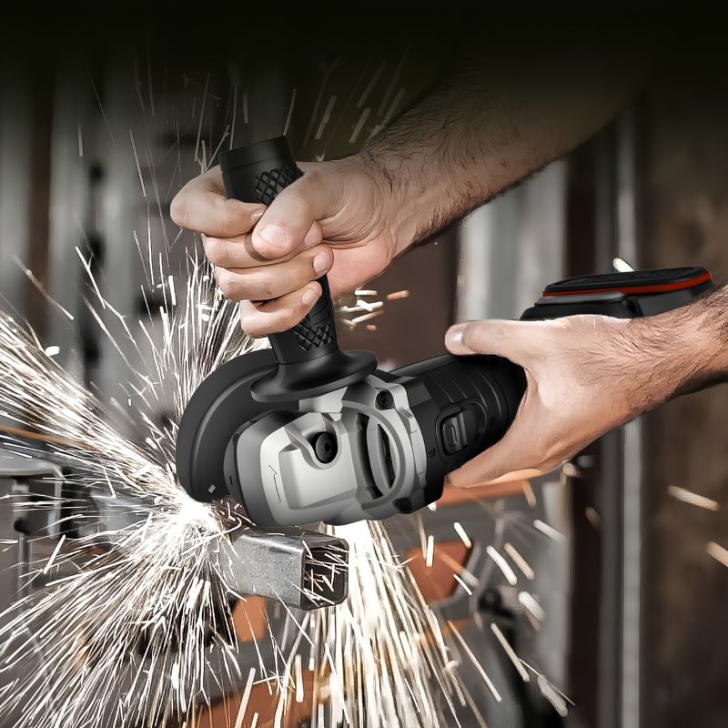 Miniamoladora Brushless Kress KUH02.2 20 V 115 mm con 2 Baterías 4,0 Ah y Maletín