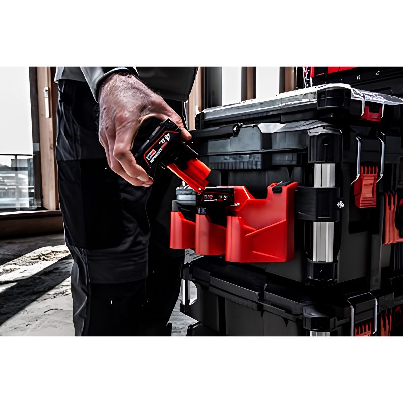 Soporte para 3 Baterías Milwaukee M12™ para Cajas PACKOUT™ - Ref. 4932498646
