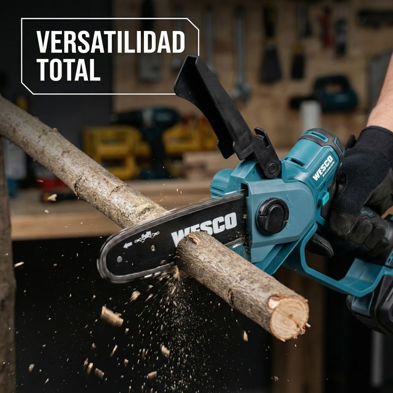 Sierra Podadora a Batería WESCO WS8305.9 18 V Brushless 12 cm