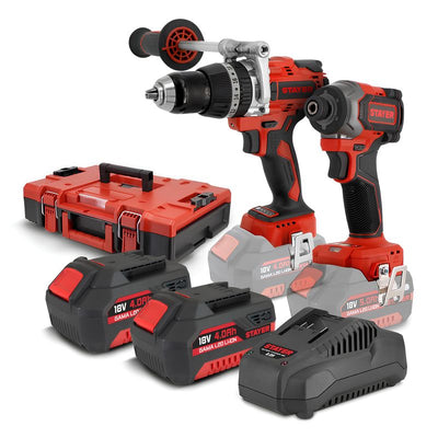 Set 18V Taladro Percutor + Atornillador de Impacto Stayer - 1.2906