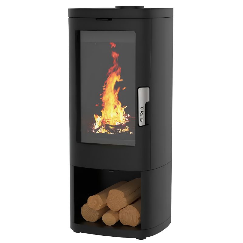 Estufa de Leña SUPRA Maonie Bûcher 11,5 kW de Fundición con Leñero - FR9016200B