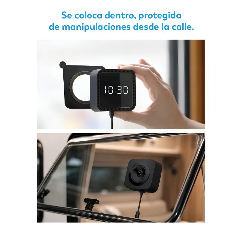 Cámara de Vigilancia WiFi para Ventana Garza Vesper 2K 1296p con Reloj Digital - Ref. 401713C