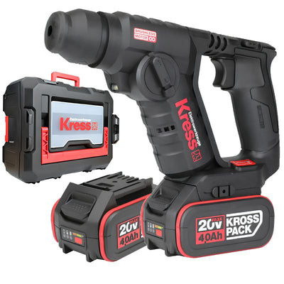 Martillo Perforador Brushless Kress KUC50.2 20 V 4,0 Ah 2 Baterías SDS-Plus 1,7 J