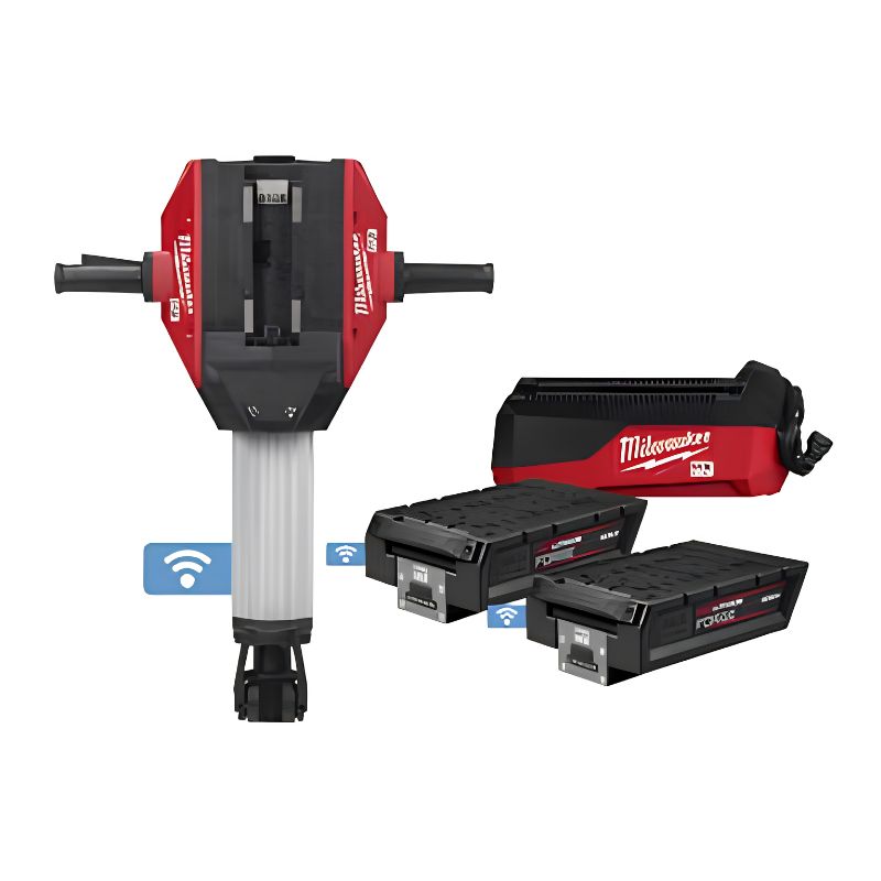 Martillo Demoledor Milwaukee MX FUEL™ MXF DH2528H-802 28 mm K-Hex 64 J con 2 Baterías 8,0 Ah y Cargador Rápido - Ref. 4933499993