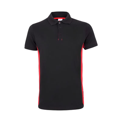 Polo Manga Corta Negro/Rojo Velilla - 105504