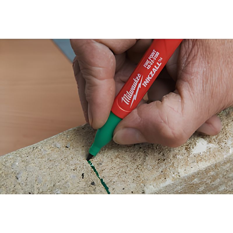 Pack 4 Marcadores Milwaukee INKZALL™ Punta Fina 1 mm Colores - Ref. 48223106