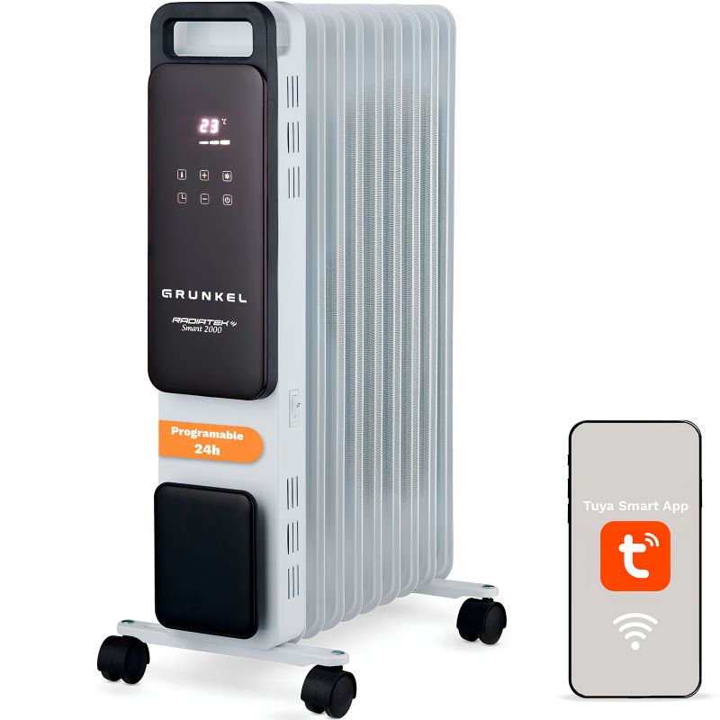 Radiador de Aceite Digital GRUNKEL RD-2000PRO 2000 W WiFi, App y Temporizador 24 h