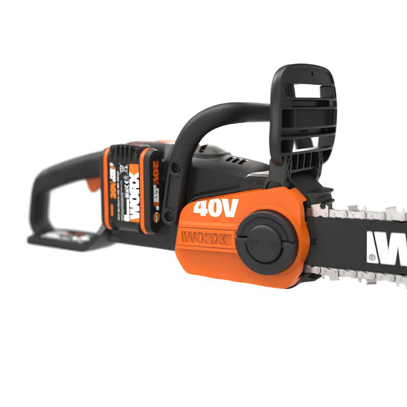 Motosierra a batería WORX WG384E 40 V 35 cm Brushless con 2 baterías y cargador
