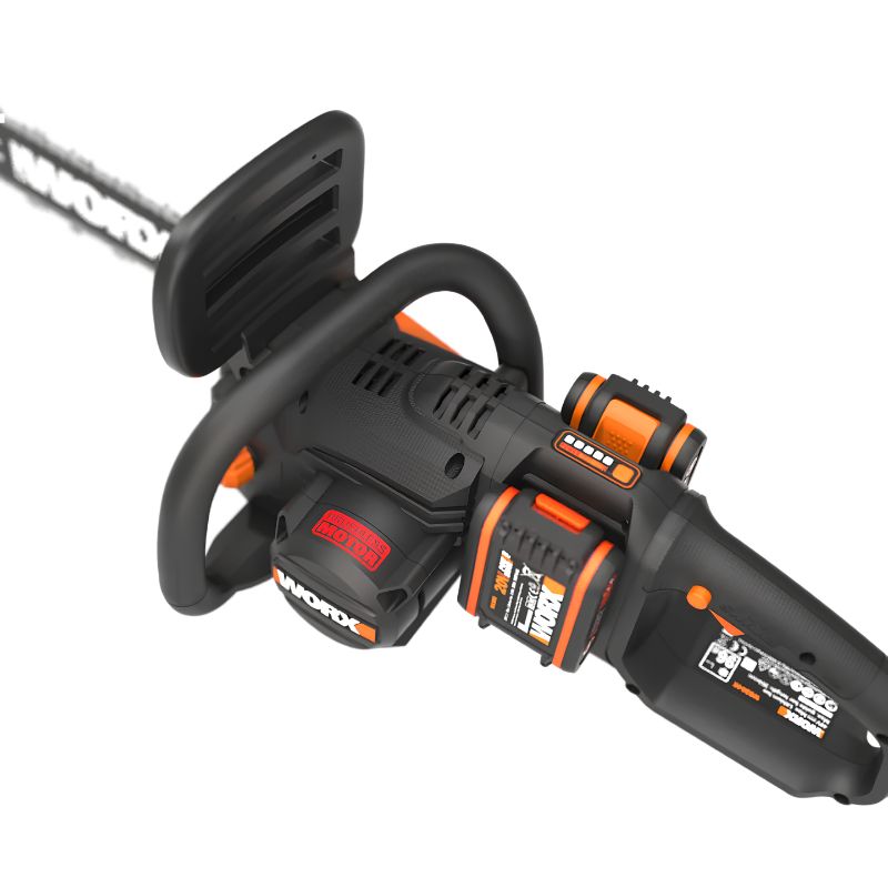 Motosierra a batería WORX WG384E 40 V 35 cm Brushless con 2 baterías y cargador