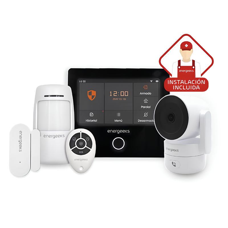 Pack Alarma WiFi + GSM Energeeks Protect Plus con Cámara WiFi 2,4/5 GHz Sentinel Pro 4 MP