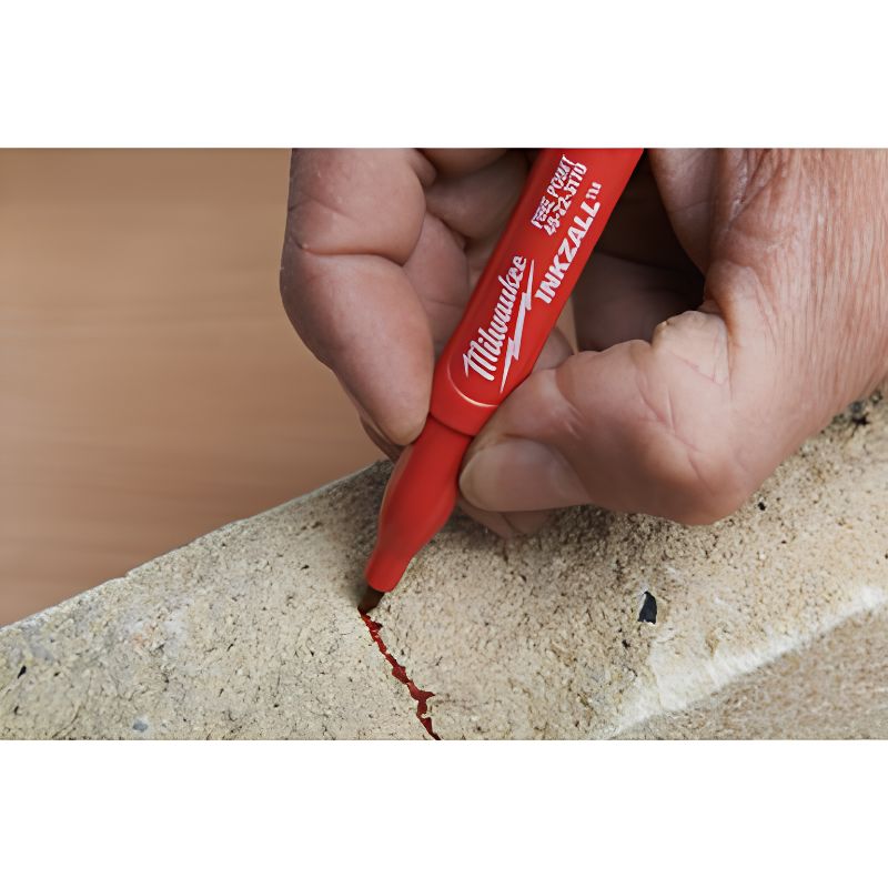 Pack 4 Marcadores Milwaukee INKZALL™ Punta Fina 1 mm Colores - Ref. 48223106
