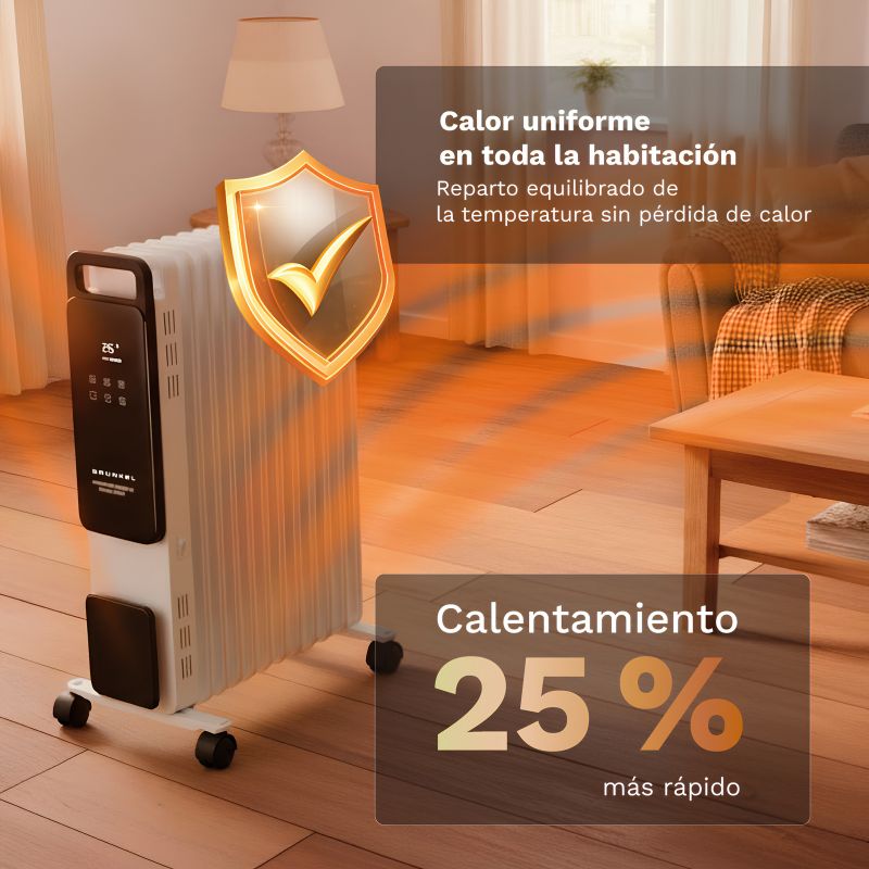 Radiador de Aceite Digital GRUNKEL RD-2000PRO 2000 W WiFi, App y Temporizador 24 h