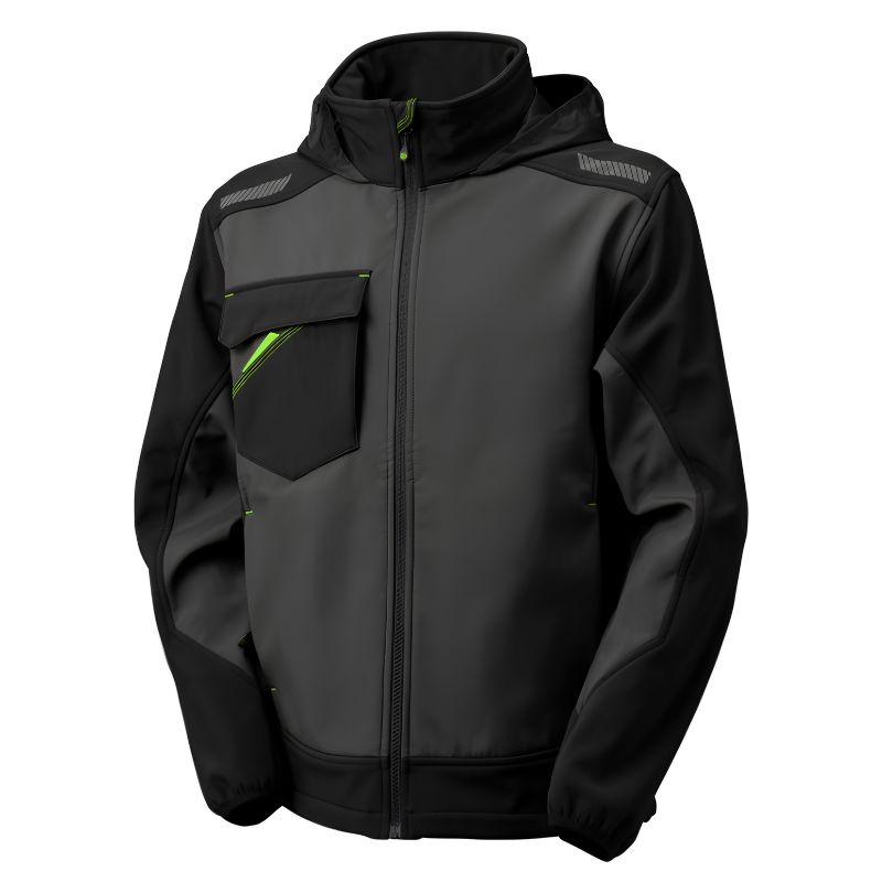 Chaqueta Softshell Noce Stretch Gris/Negro Marca Protección Laboral Nice - 455143GNE
