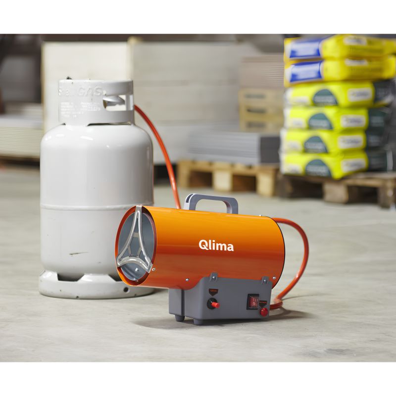 Cañón de Aire Forzado a Gas Qlima GFA 1015-G38 15 kW con 2 Reguladores