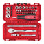 Estuche Milwaukee 38 Piezas con Carraca, Vasos y Puntas 1/4" Métrico PACKOUT™ - Ref. 4932498381