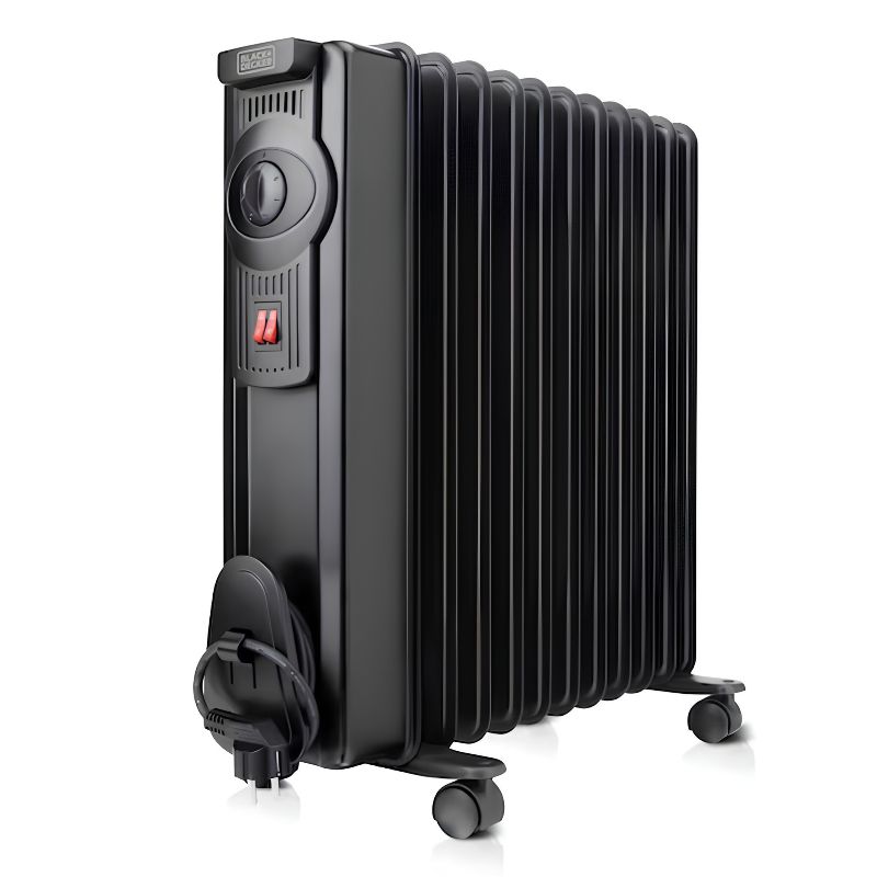 Radiador de Aceite BLACK+DECKER BXRA2300E 2300 W con Termostato Ajustable y 2 Modos de Calefacción