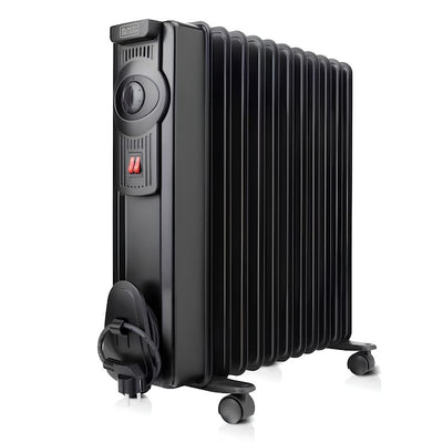 Radiador de Aceite BLACK+DECKER BXRA2300E 2300 W con Termostato Ajustable y 2 Modos de Calefacción