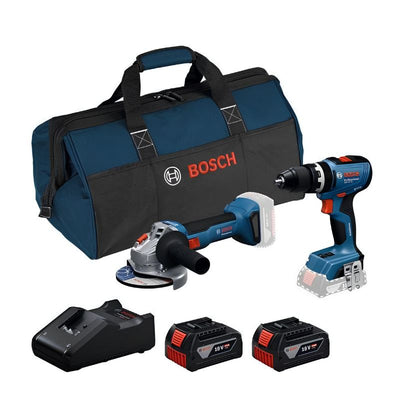 Combo Taladro GSB 18V-65 + Mini Amoladora GWS 18V-8 + 2 x 4AH BOSCH