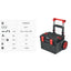 Caja de herramienta modular con ruedas 542x540x390 Negro X Block base KISTENBERG