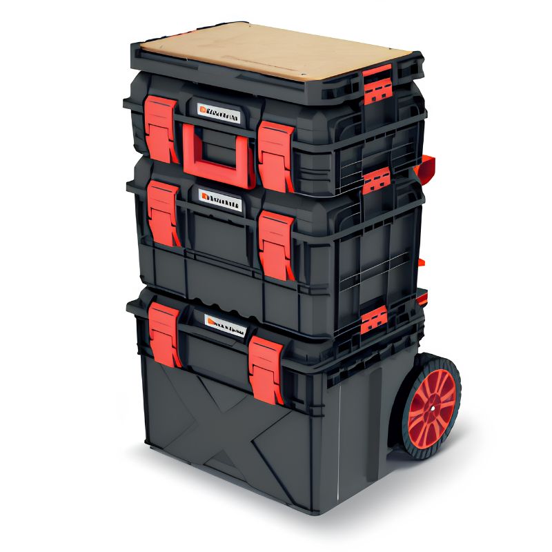 Adaptador con encimera de madera maciza 542x356x61 caja X Block base KISTENBERG