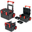 Caja de herramienta modular con ruedas 542x540x390 Negro X Block base KISTENBERG