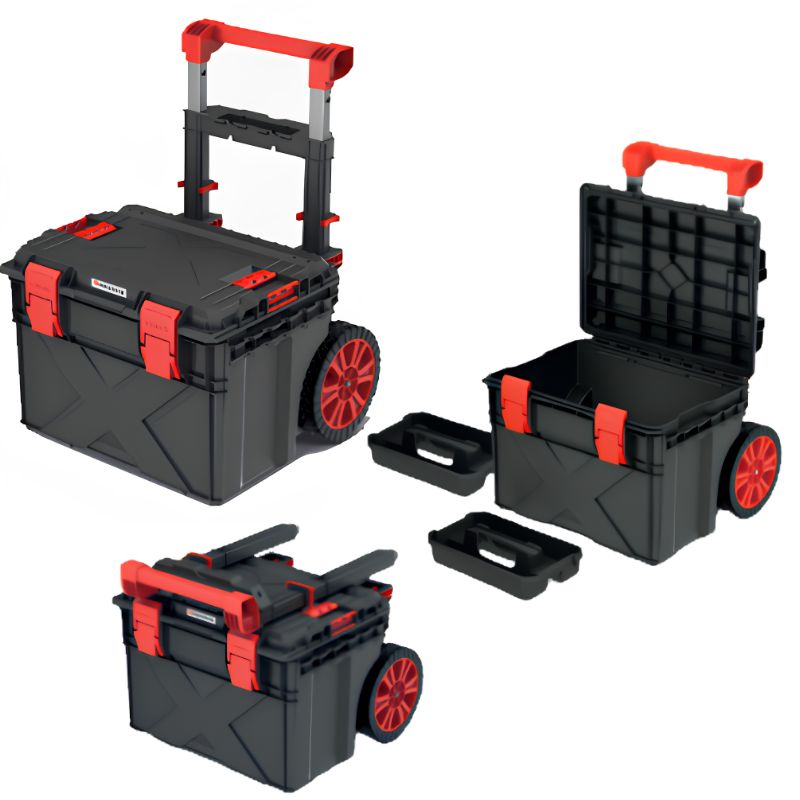 Caja de herramienta modular con ruedas 542x540x390 Negro X Block base KISTENBERG