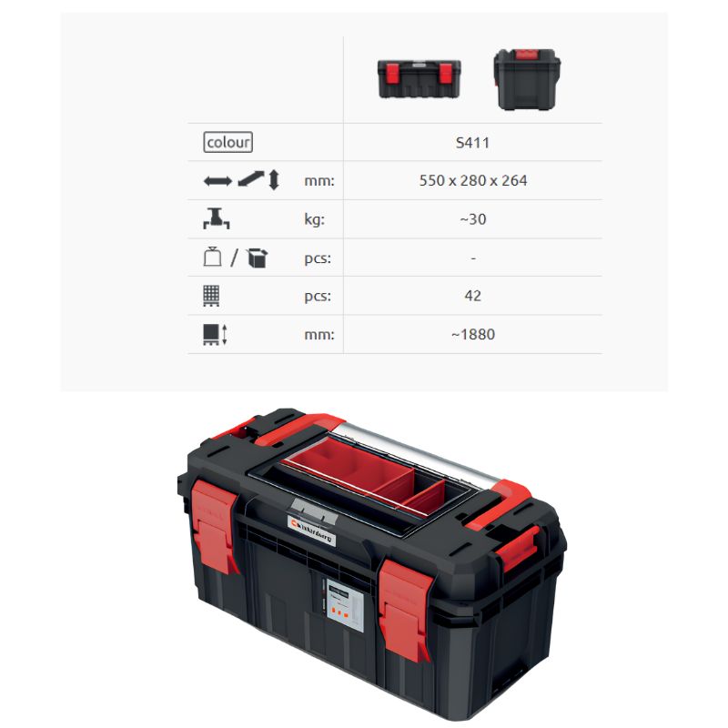 Caja de herramientas 550x280x264 S-BLOCK KISTENBERG